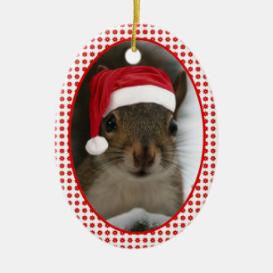 Décoration En Céramique Père Noël Squirrel™ Daté À Deux Côtés