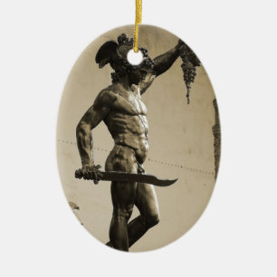 Décoration En Céramique Persée avec la tête de Medusa
