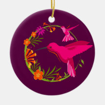 Personalisé Hummingbirds rose violet