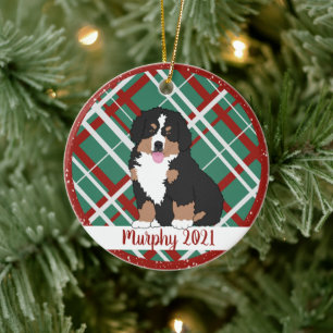 Décoration En Céramique Personalized Bernese Mountain Dog Christmas 