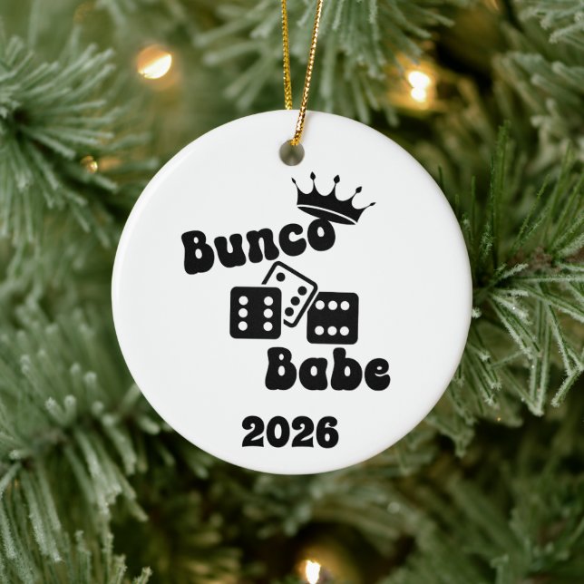 Décoration En Céramique Personalized Bunco Babe Ornament (Arbre)