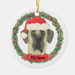 Décoration En Céramique Personalized Fawn Masked Great Dane