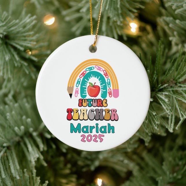 Décoration En Céramique Personalized Future Teacher Christmas Ornament (Arbre)