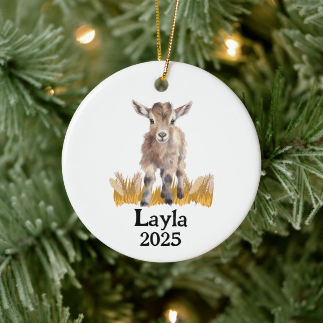 Décoration En Céramique Personalized Goat 4H Farm Ornament (Arbre)