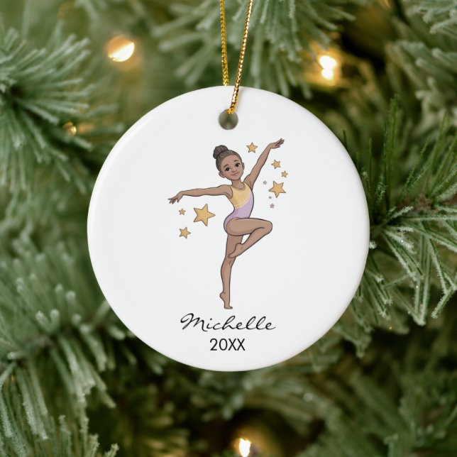 Décoration En Céramique  Personalized Gymnast gymnastics Girl Christmas  (Arbre)
