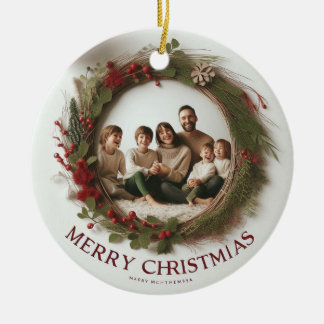 Décoration En Céramique Personalized Kids Holiday Ornament | Custom Photo 