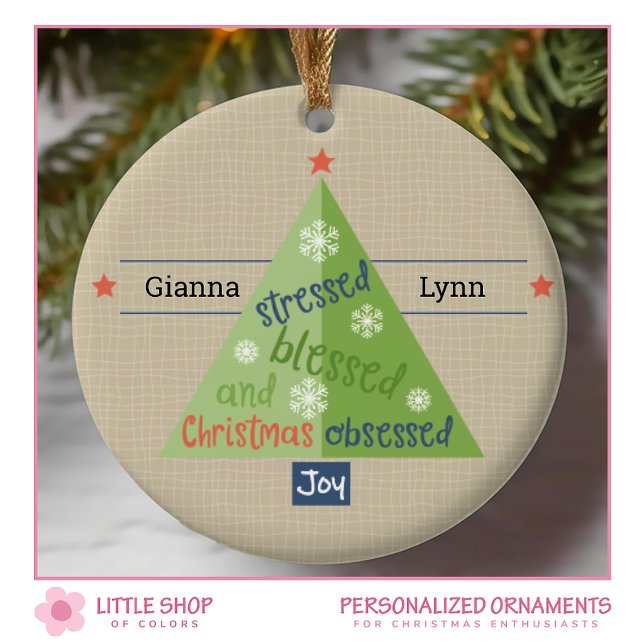 Décoration En Céramique Personnalisable Obsédé Stressé (Créateur téléchargé)