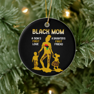Décoration En Céramique Personnalisation de la famille Black Mom Africa
