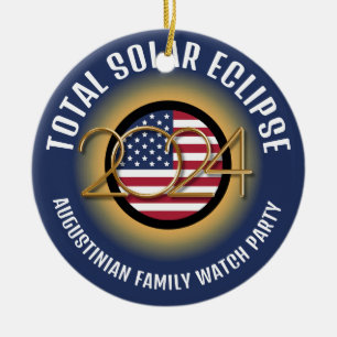 Décoration En Céramique Personnalisé 2024 TOTAL SOLAR ECLIPSE USA