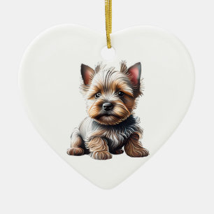 Décoration En Céramique Personnalisé Cairn Terrier Puppy