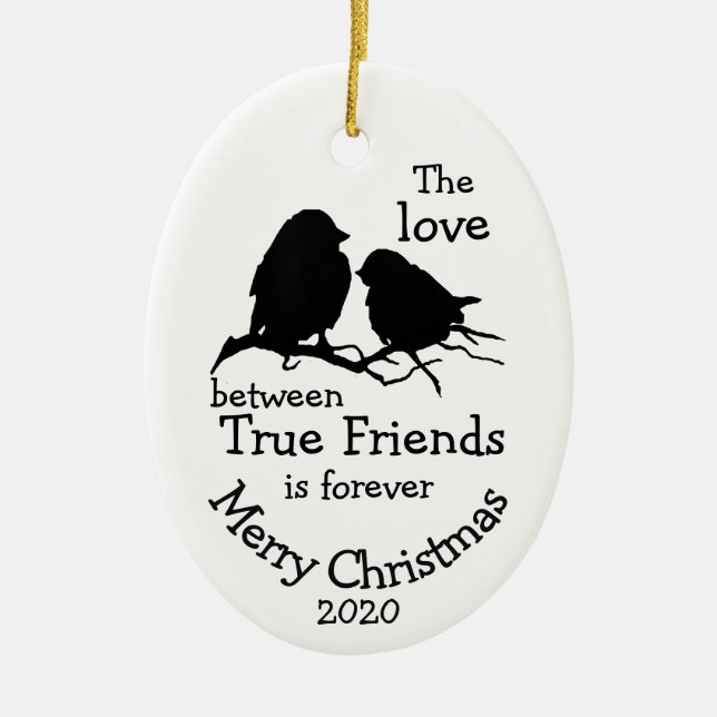Décoration En Céramique Personnalisé Dated Christmas Love Between Friends  (Devant)