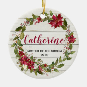 Décoration En Céramique Personnalisé épousant l'ornement de Noël pour l