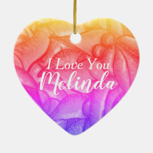 Décoration En Céramique Personnalisé Je t'aime Pendentif du coeur