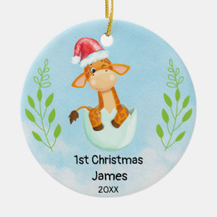 Décoration En Céramique Personnalisé Mon premier Noël 2021 Baby Boy