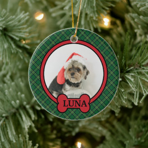 Décoration En Céramique Personnalisé Pet Noël, Photo Chien Personnalisé