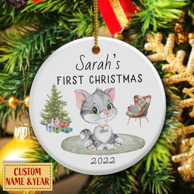 Décoration En Céramique Personnalisé Premier bébé de Noël (Créateur téléchargé)