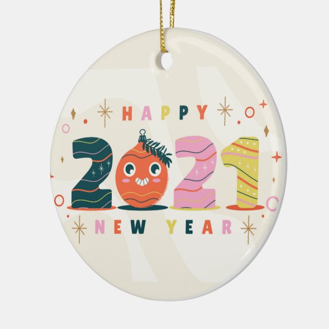 Décoration En Céramique Personnalisée Bonne année 2021 (Gauche)