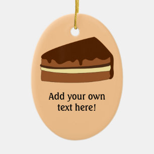 Décoration En Céramique Personnaliser de cette image de gâteau au chocolat