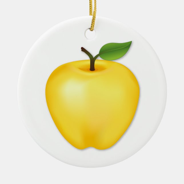 Décoration En Céramique Personnaliser Golden Delicious Apple (Devant)