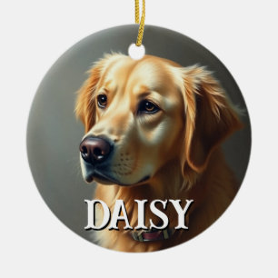 Décoration En Céramique Personnaliser Golden Retriever