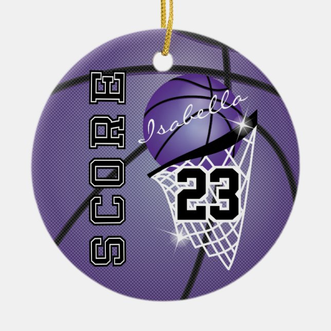 Décoration En Céramique Personnaliser Superstar Basketball - Violet (Devant)