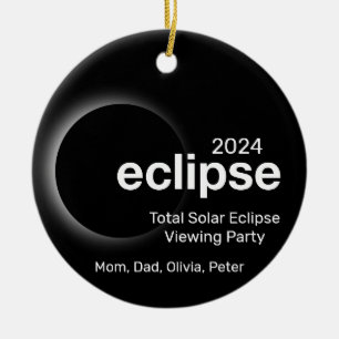 Décoration En Céramique Personnaliser Total Solar Eclipse 2024