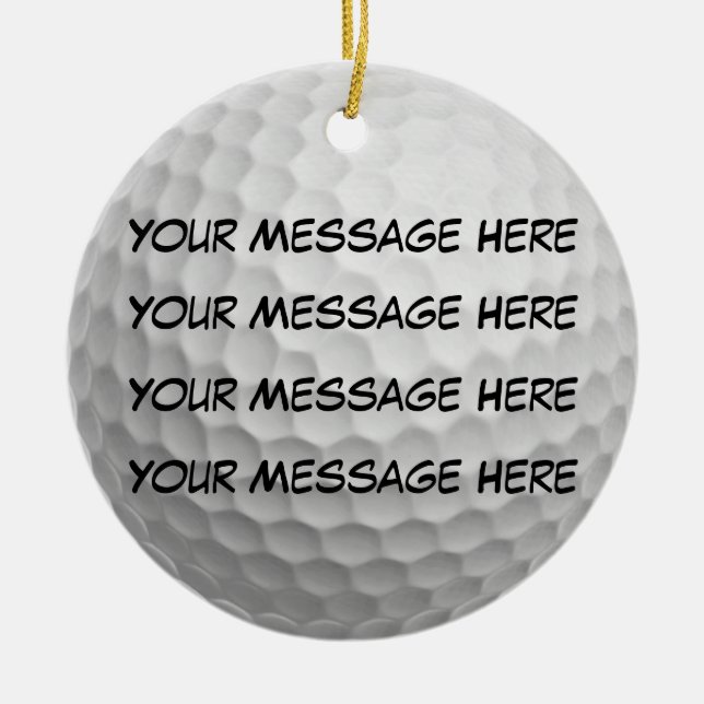 Décoration En Céramique Personnalisez-le, boule de golf (Devant)