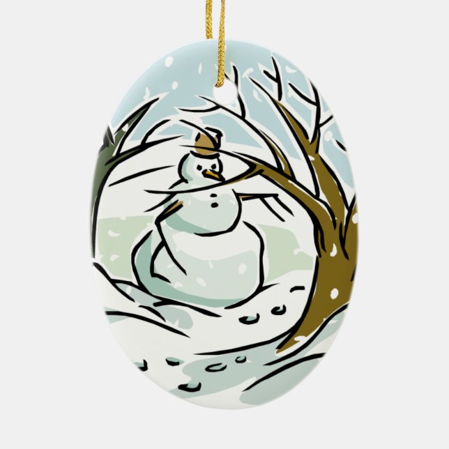 Décoration En Céramique Personnalisez l'ornement de Noël (Dos)