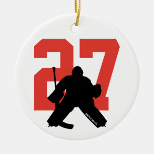 Décoration En Céramique Personnalized Custom Hockey Goalie