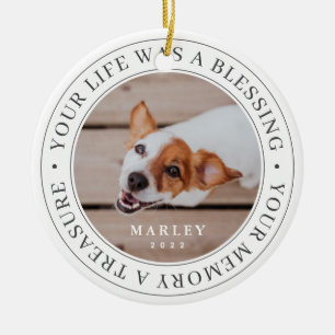 Décoration En Céramique Pet Memorial Your Life a Blessing Modern Photo