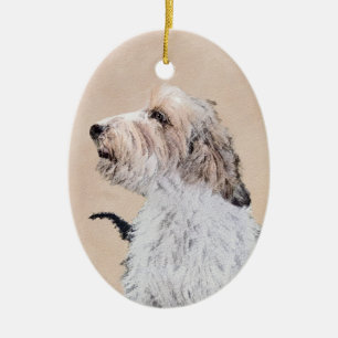 Décoration En Céramique Petit Basset Griffon Vendéen Peinture - Chien Art