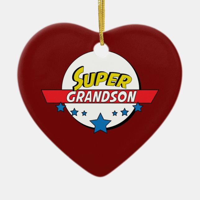 Décoration En Céramique Petit-fils superbe, #grandson (Devant)