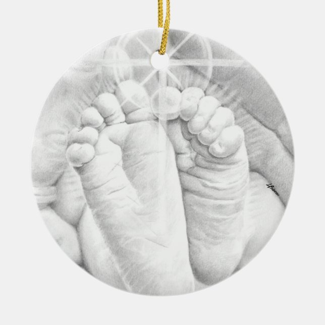 Décoration En Céramique Petit pied bébé (Devant)