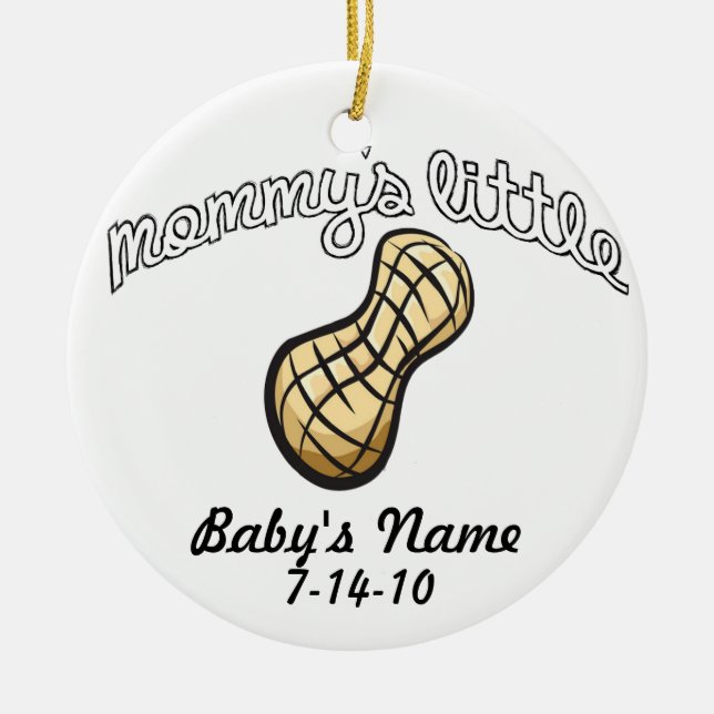 Décoration En Céramique Petite cacahuète de maman - Votre nom (Devant)
