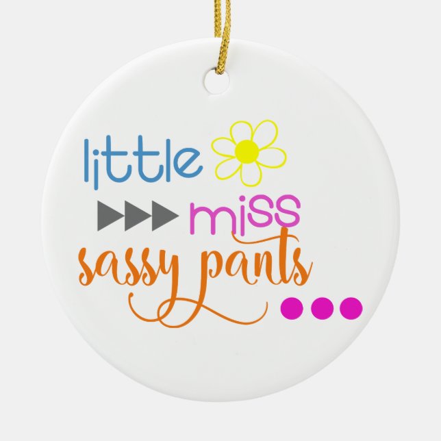 Décoration En Céramique Petite Miss Sassy Pants (Devant)