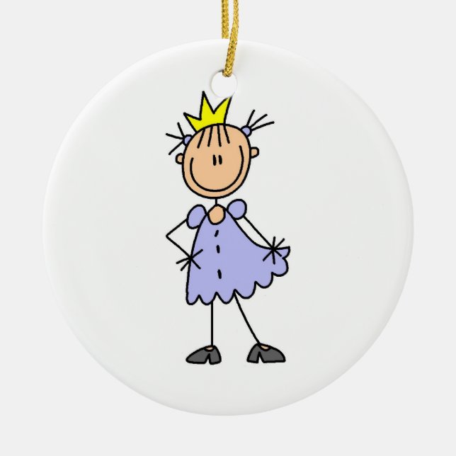 Décoration En Céramique Petite princesse avec couronne (Devant)