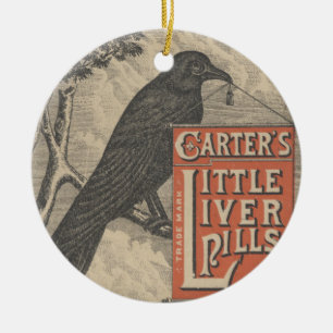 Décoration En Céramique Peu d'éphémères de pilules du foie de Carter