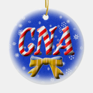 DÉCORATION EN CÉRAMIQUE PEUT L'ASSISTANT D'INFIRMIÈRE D'ORNEMENT DE NOËL