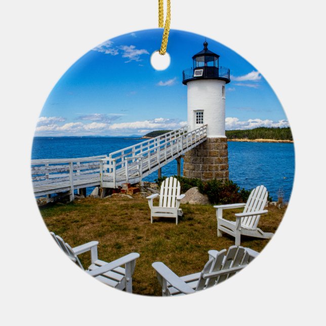 Décoration En Céramique Phare de l'Isle au Haut, Maine (Devant)