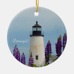 Décoration En Céramique Phare de Pemaquial Point Surf Côtier Maine