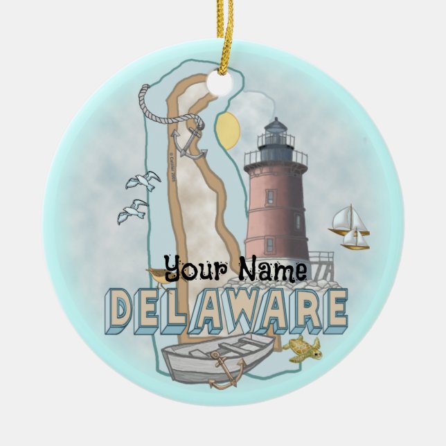 Décoration En Céramique Phare du Delaware (Devant)