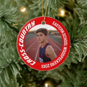Décoration En Céramique Photo 2 faces personnalisable Sports Cross-Country
