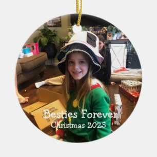 Décoration En Céramique Photo Amusant MEILLEURES AMIES 2024 Noël Personnal