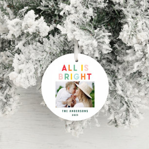 Décoration En Céramique Photo collage noël arc-en-ciel coloré ho brillant