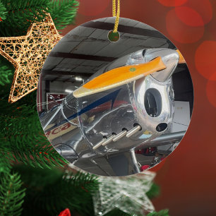 Décoration En Céramique Photo d'avion cool, Joyeux Noël, Personnaliser