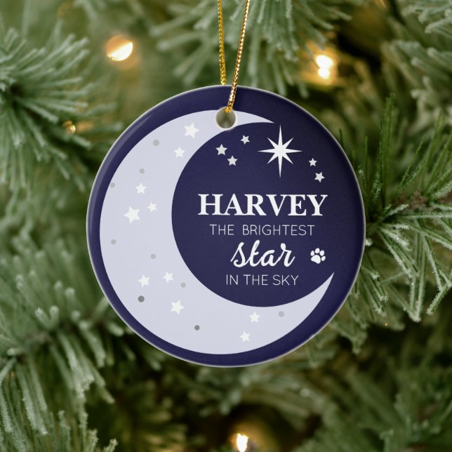 Décoration En Céramique Photo de chien Sympathy Keepsaké animal de compagn (Arbre)