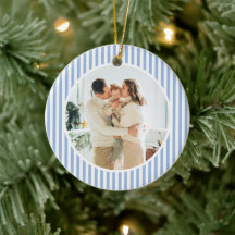Photo de famille moderne de Noël avec des rayures