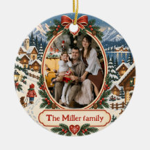 Photo de famille nordique personnalisé pour Noël