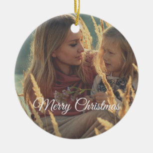 Décoration En Céramique photo de famille recto-verso