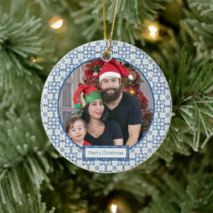 Décoration En Céramique Photo de la famille portugaise avec cadre en tuile